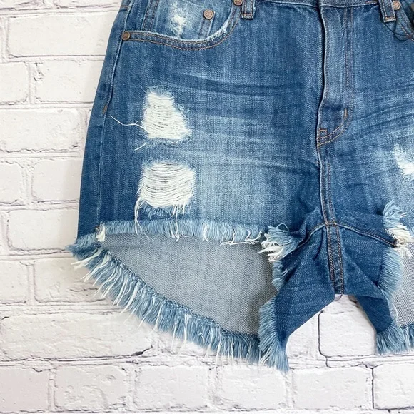 New One Teaspoon High Waist Bonita Shorts Cut Off Distressed Size 29